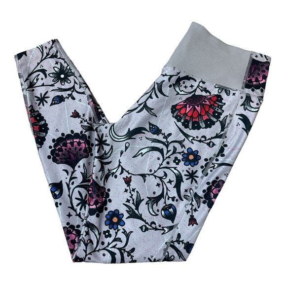 NIKE WOMENS POWER LEGEND FLORAL TRAINING RUNNING YOGA TIGHT LEGGINGS - Picture 11 of 14